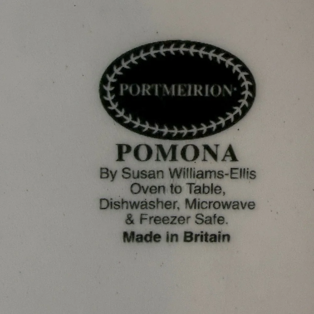Portmeirion Pomona Dinner Plates Set 4 Fruit Botanical Cottagecore Strawberry